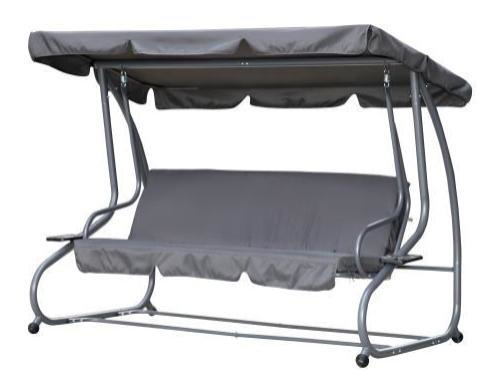 LORD 3 SEATER SWING 182.5X58X32CM GREY