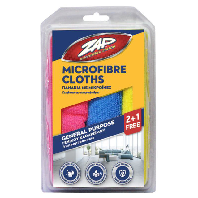 ZAP MICROFIBER 2+1 38X38 CM