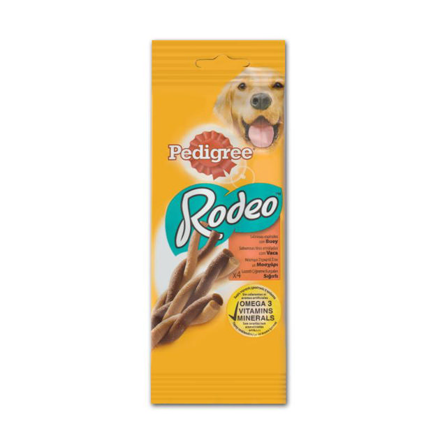 PEDIGREE RODEO ΛΙΧΟΥΔΙΕΣ ΓΙΑ ΣΚΥΛΟ ΜΕ ΓΕΥΣΗ ΒΟΔΙΝΟ 4 TEMAXIA 70ΓΡ