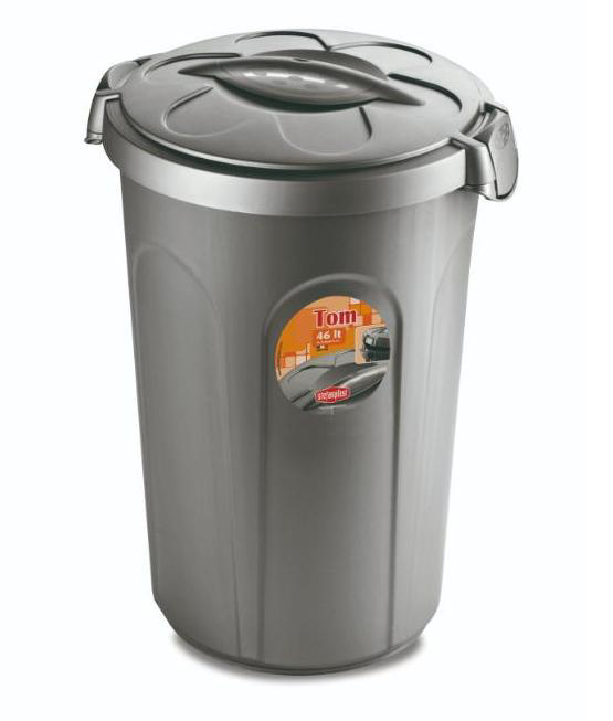 STEFANPLAST GARBAGE BIN 48L - GREY