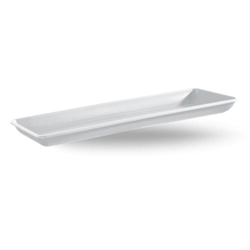 VECA PLASTIC PLATE RECTANGULAR 60X20CM WHITE