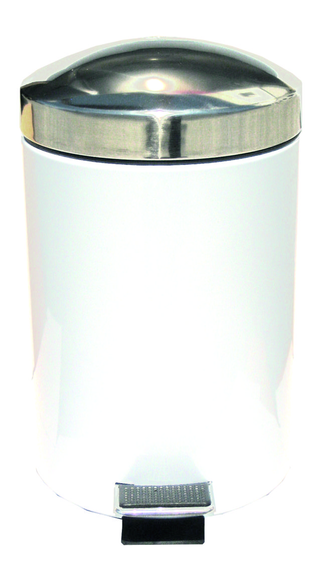 PEDAL BIN 12L - GLOSSY WHITE