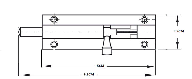 DOOR BOLTS BRASS 2