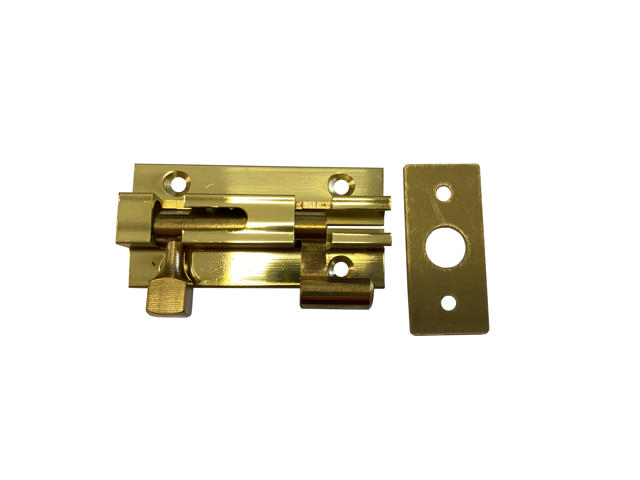 DOOR BOLTS NECKED BRASS 2