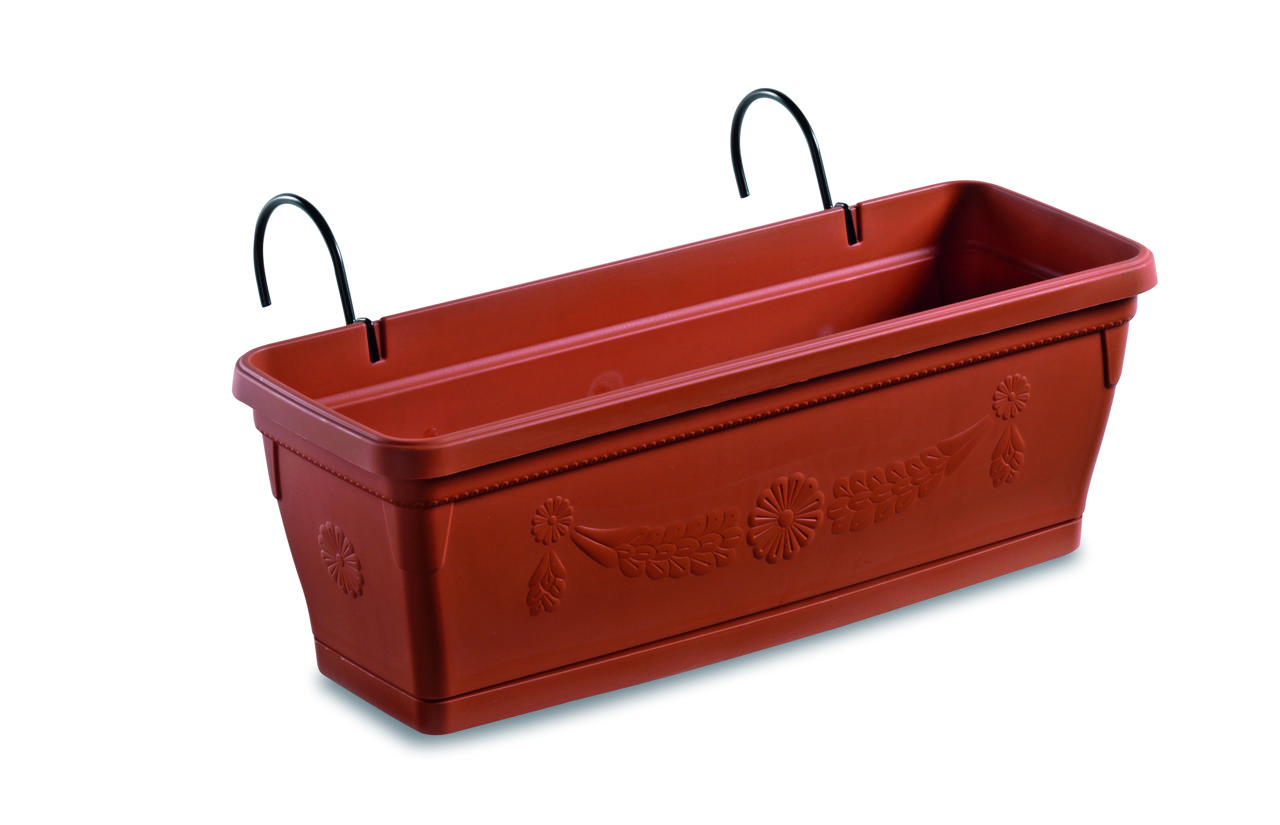 STEFANPLAST BALCONY SET L/PR 50X18X17H TERRACOTTA