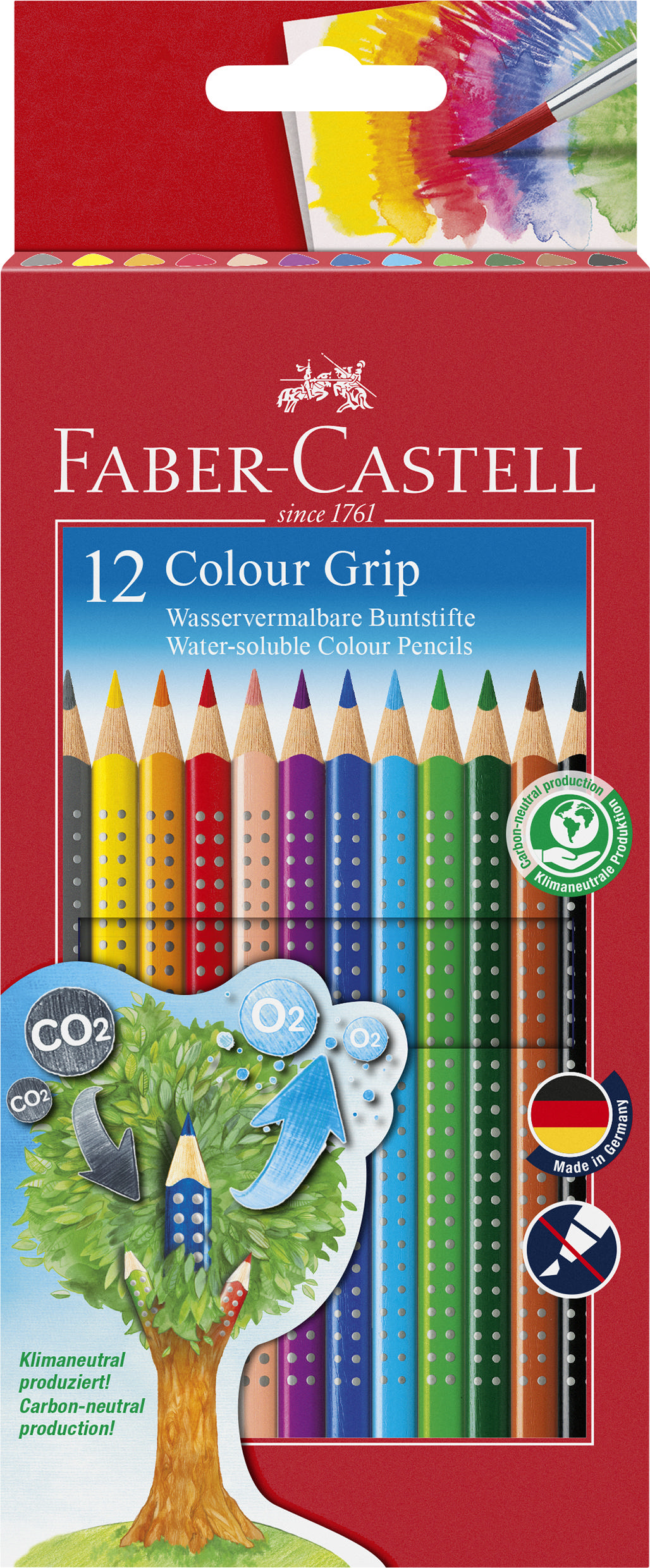 FABER CASTELL 0138385 ΧΡΩΜΑΤΙΣΤΑ ΜΟΛΥΒΙΑ GRIP 12PCS