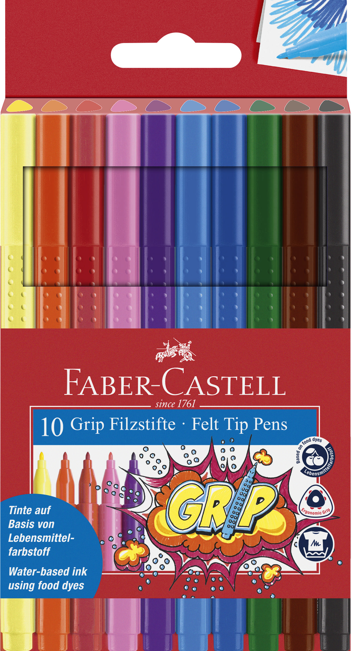 FABER CASTELL 155310 GRIP COLOUR MARKER 10PCS