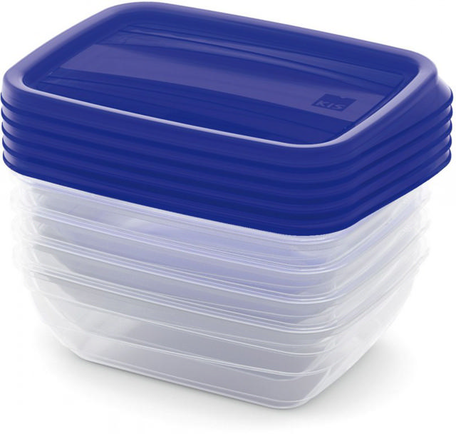 KIS FOOD KEEPER SET 5X0,50L BLUE