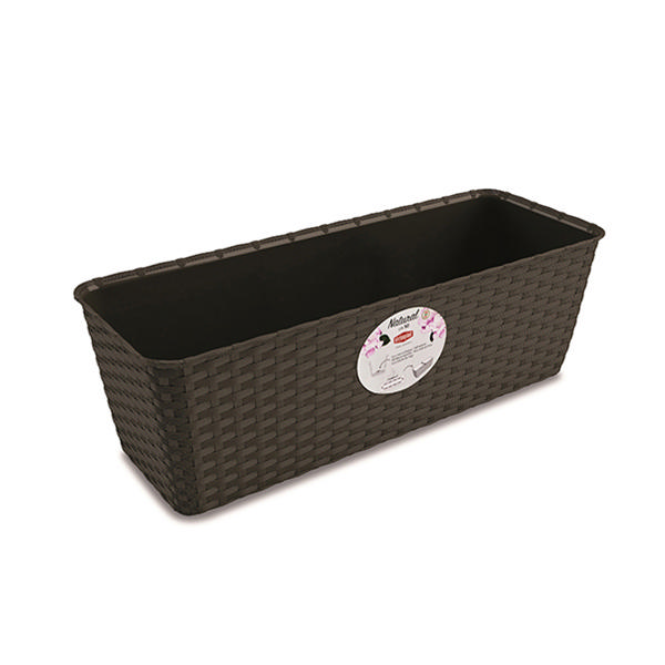 STEFANPLAST NATURAL FLOWER BOX 50CM ANTHRACITE