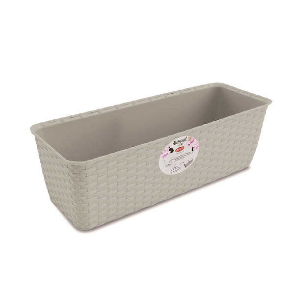 STEFANPLAST NATURAL FLOWER BOX 50CM BEIGE