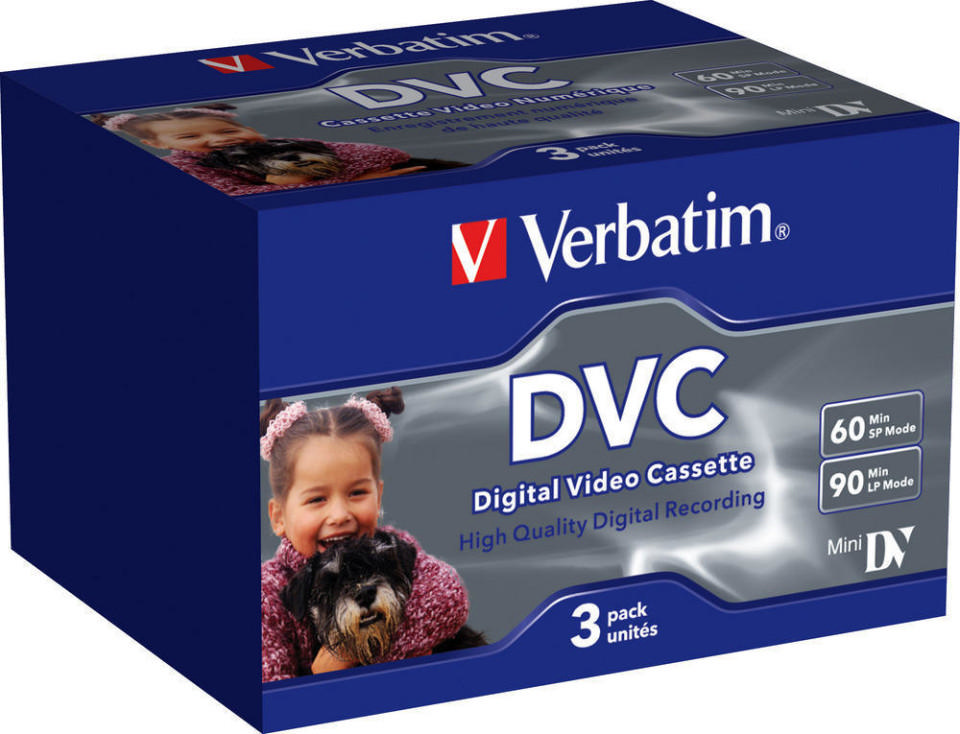 VERBATIM DIGIT.CASSETTE DVM-60MIN 3PCS