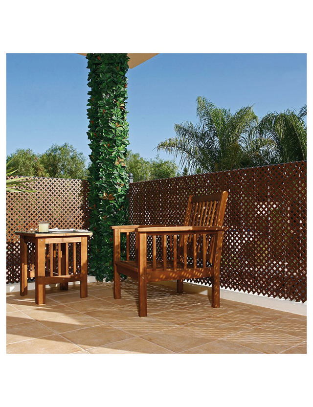 FIXED PLASTIC TRELLIS BROWN 1M X 2M X 48MM