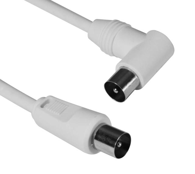 MAXVIEW MXR0061 COAXIAL FLYLEAD WITH ANGLED CONNECTOR 2M