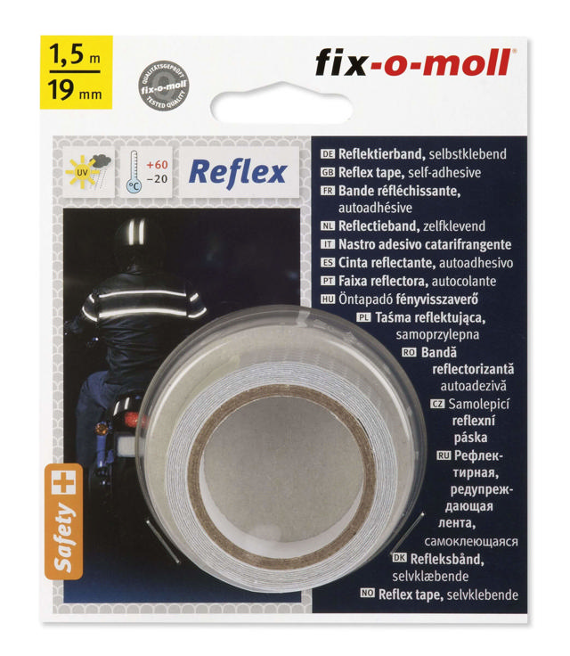 FIX-O-MOLL REFLECT TAPE 19MMX150CM SILVER