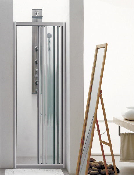 CABINET 3 DOORS 87-92X185CM CHROME CLEAR