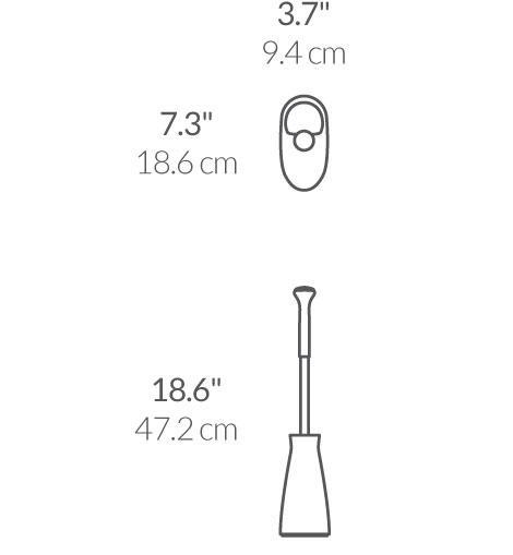 SIMPLEHUMAN ΒΡΟΥΤΣΑ ΤΟΥΑΛΕΤΑΣ ΑΣΠΡΗ