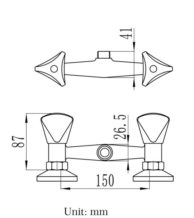 HOFER TRIANGULAR SHOWER MIXER