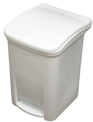 VIOMES PEDAL BIN SQUARE 7.5L - WHITE