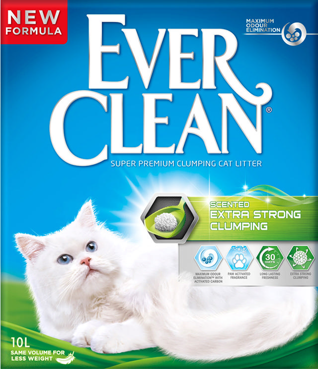 EVER CLEAN CAT LITTER UNSCENTED EXTRA STRONG CLUMPING 10L