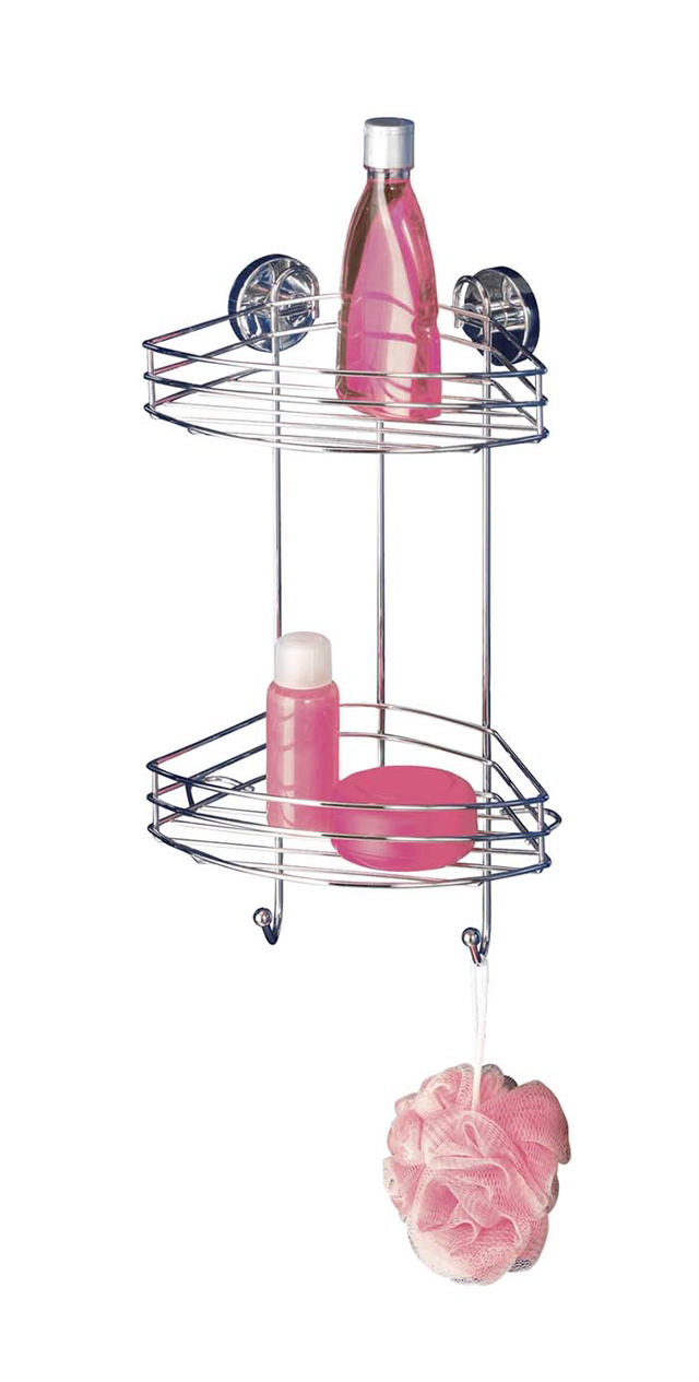 WENKO VAC-LOC 2-TIER CORNER RACK