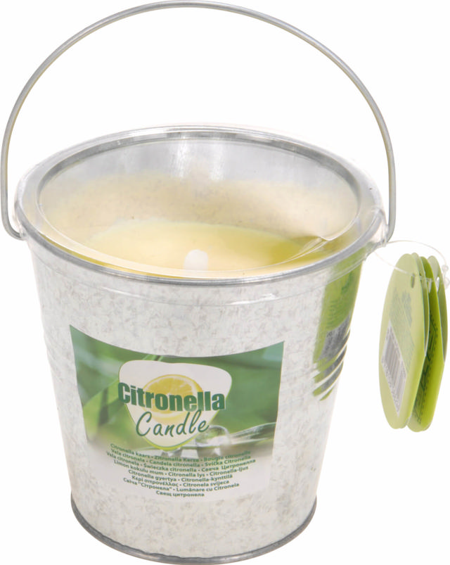 CITRONELLA CANDLE METAL BUCKET