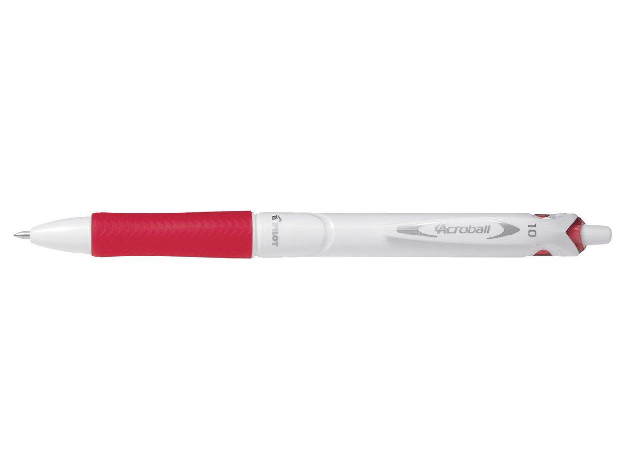 PILOT ACROBALL PURE WHITE PEN MEDIUM RED