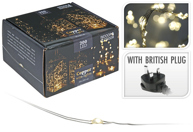 XMAS SILVERWITE 200LED WW BS P