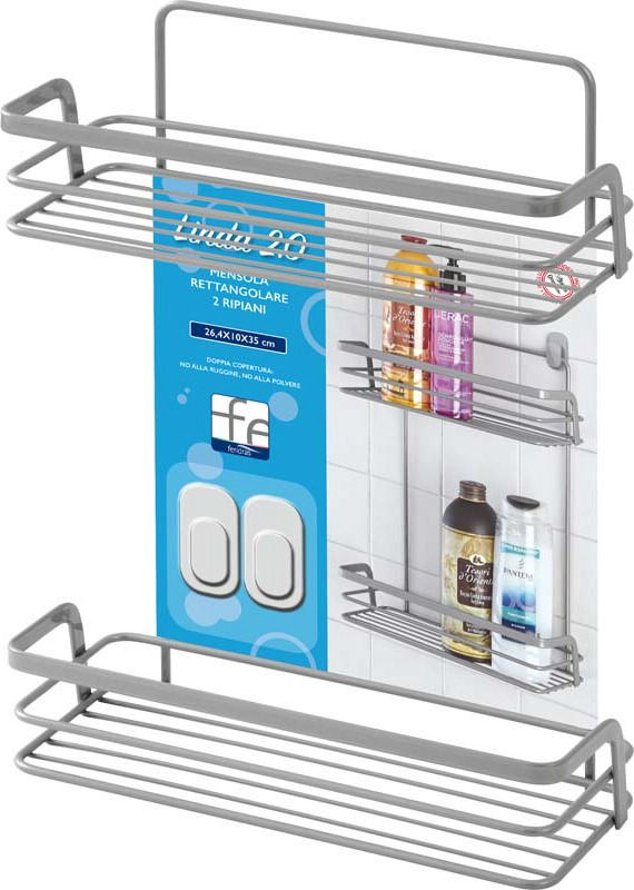 FERIDRAS ANTI DUST / ANTI RUST 2 LEVEL SHELF 26.4X10X35CM