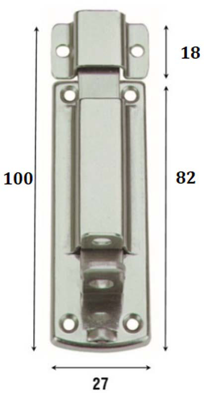 INOX BOLT FLAT WITH EYE 214-100MM