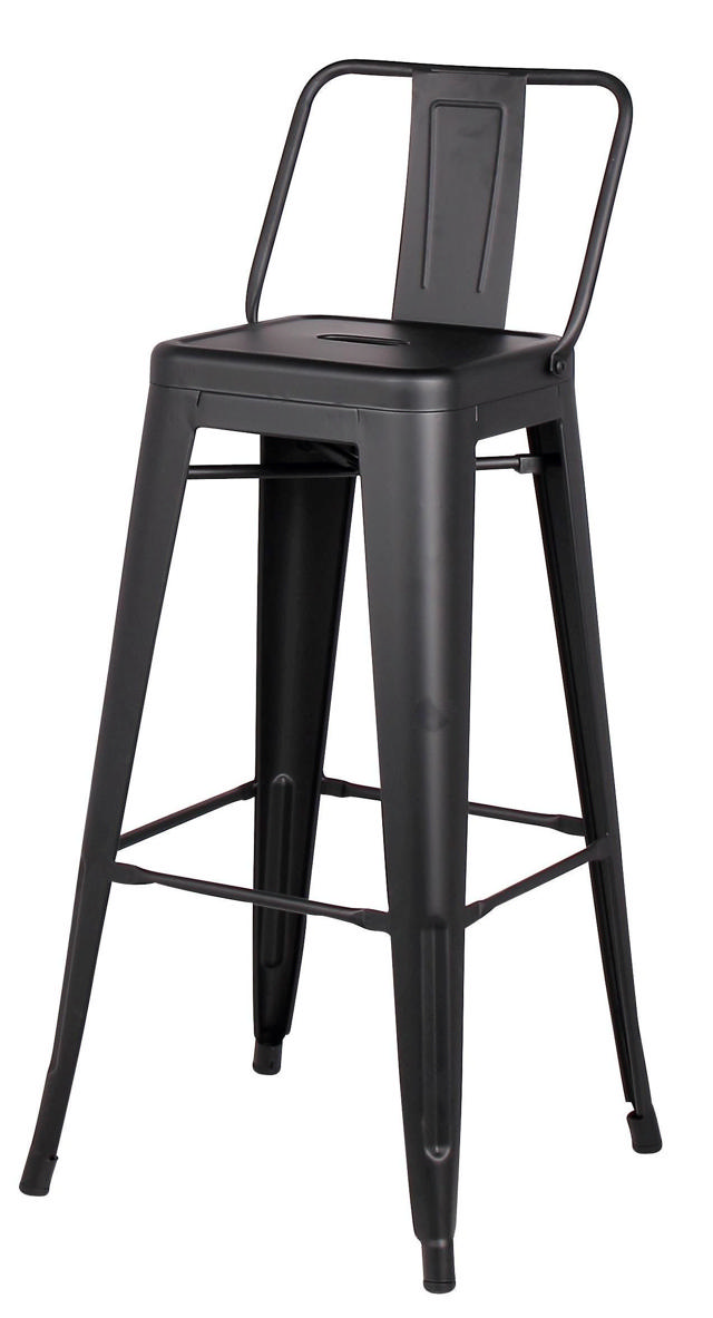 JONES STOOL CHAIR BLACK 43 X 43 X 100CM