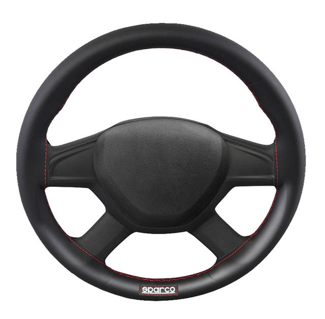 SPARCO STEERING WHEEL COVER BLACK HAND-STITCHED SPC1110BK