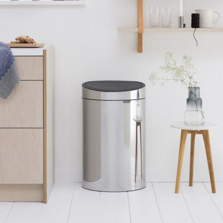 BRABANTIA TOUCH BIN 40 LITRE - BRILLIANT STEEL