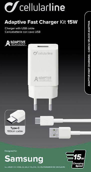 CELLULAR LINE ΦΟΡΤΙΣΤΗΣ + ΚΑΛΩΔΙΟ 15W