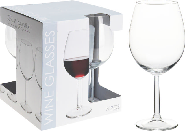 WINE GLASS 4PCS 58CL