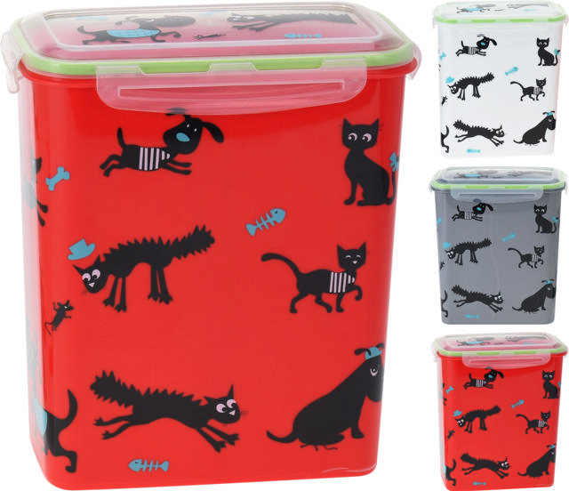 STORAGE BOX FOR PETFOOD 3 ASSORTED COLORS