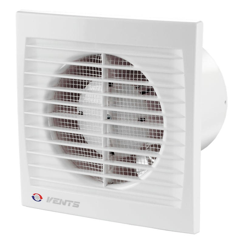 AXIAL ELECTRIC VENTILATOR 125MM WHITE WITH TIME DELAY