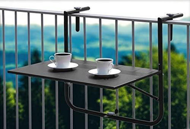 BALCONY TABLE 60X40CM BLACK