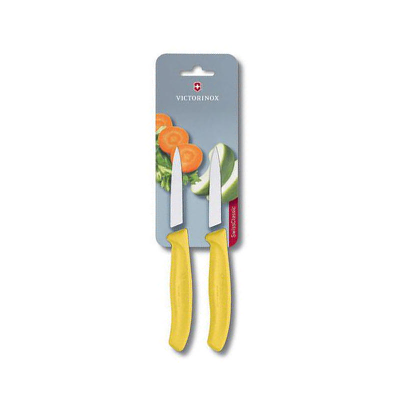 VICTORINOX PARING KNIFE 8CM YELLOW 2PCS