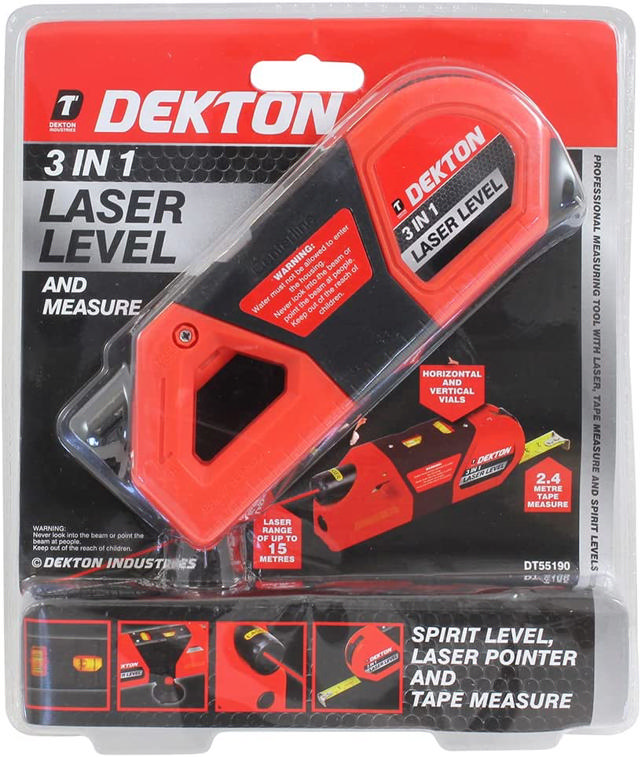 DEKTON DT55190 3 IN 1 LASER LEVEL WITH MEASURE 240V