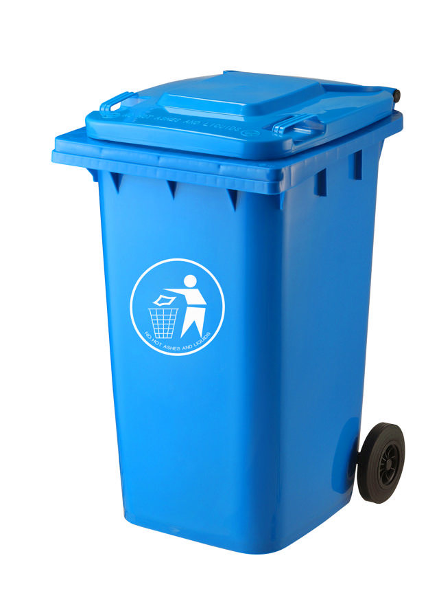 BIDONE BIN BLUE 120L WITH WHEELS