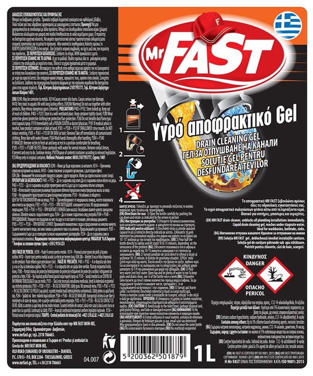 MR.FAST UNBLOCKER GEL 1L