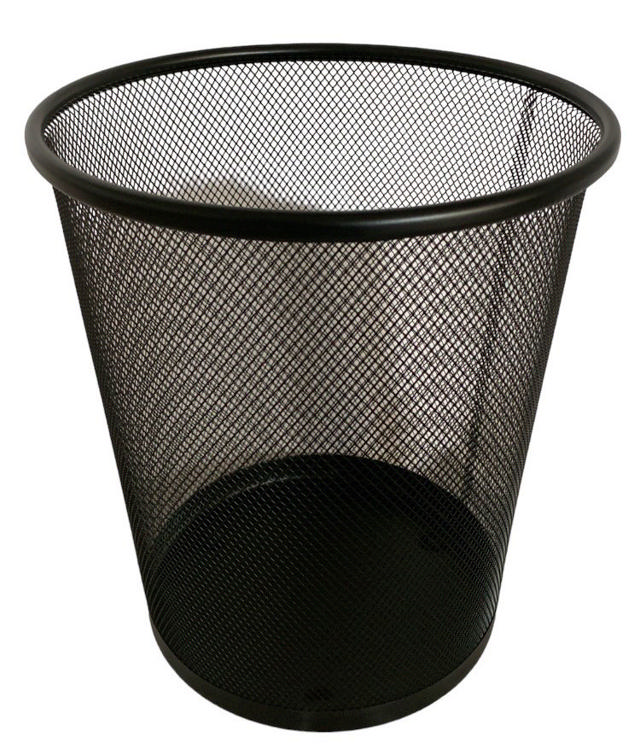 OFFICE TRASH BIN 29CM - BLACK