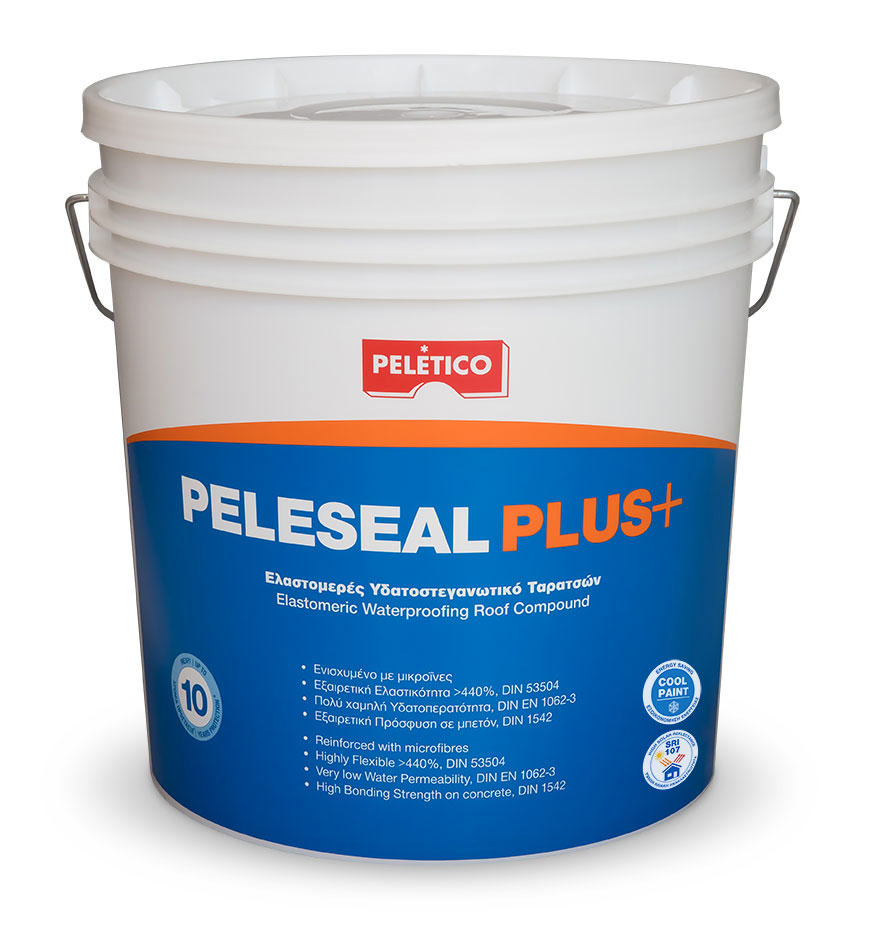 PELESEAL PLUS+® ΕΛΑΣΤΟΜΕΡΕΣ ΥΔΑΤΟΣΤΕΓΑΝΩΤΙΚΟ ΤΑΡΑΤΣΩΝ ΛΕΥΚΟ 1L