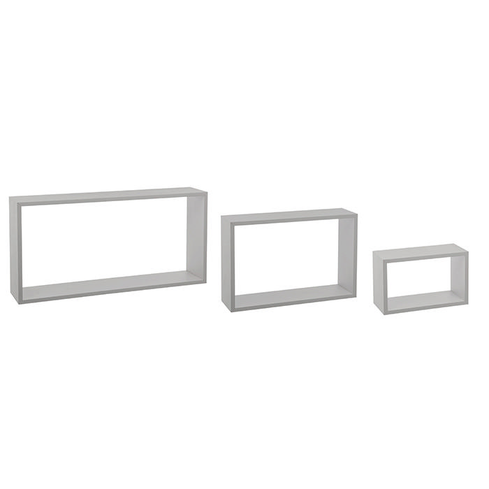 5FIVE 138958F WALL SHELF RECTANGULAR GREY 3PCS