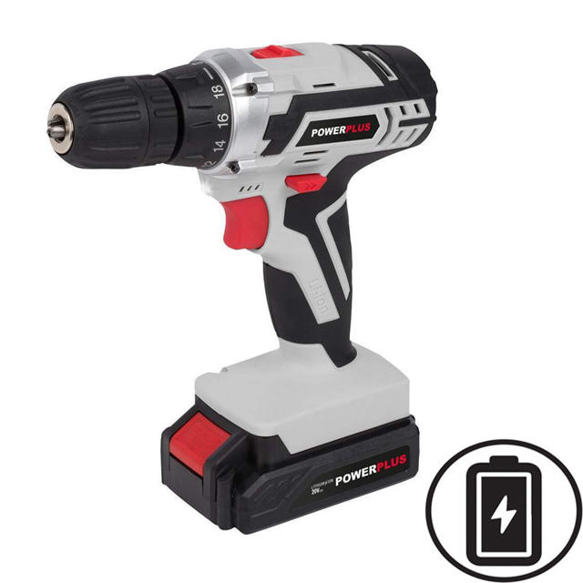 POWERPLUS POWC1071 CORDLESS DRILL/SCREWDRIVERDRILL 20V 1.3 AH