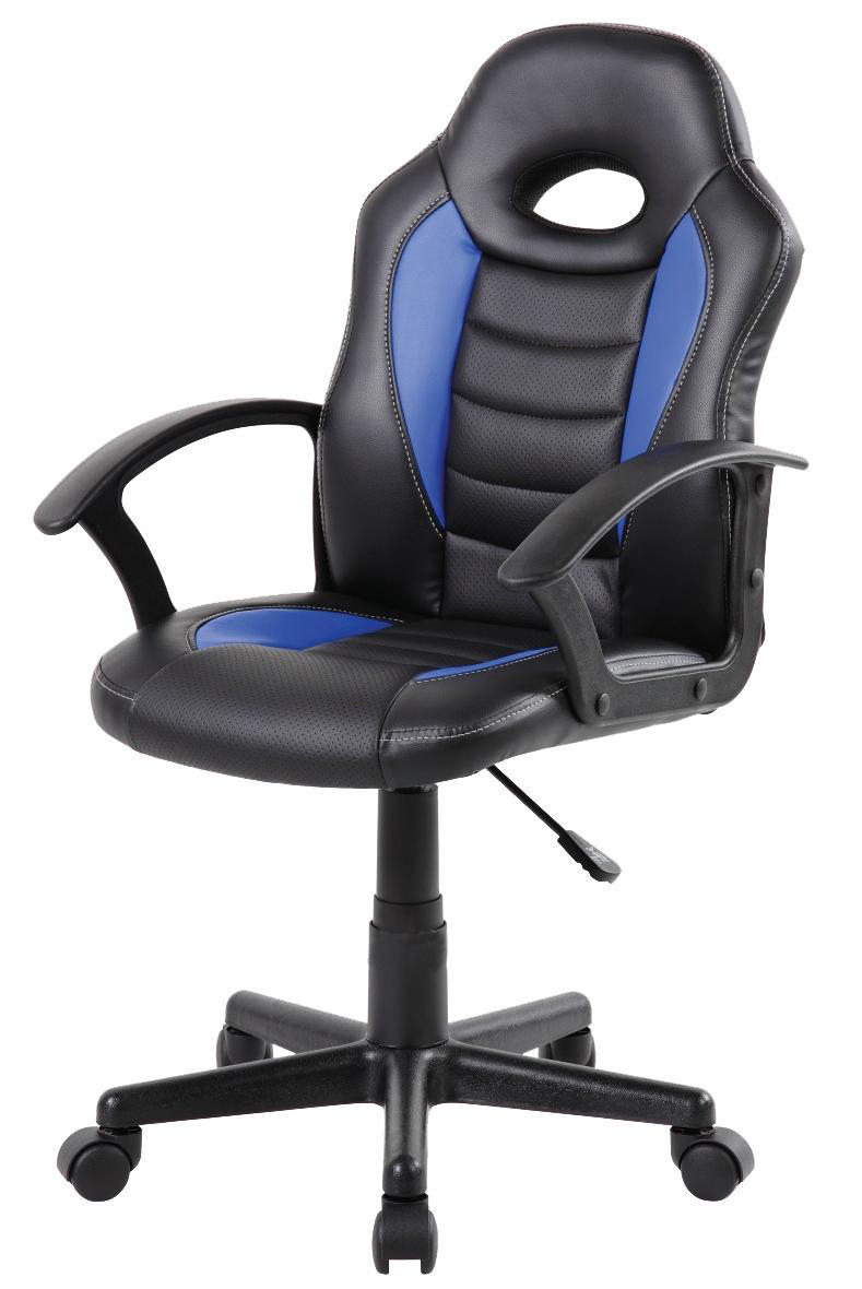 THETA OFFICE CHAIR BLACK-BLUE 55Χ56CM