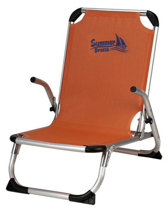 BEACH CHAIR ALUMINIUM ORANGE 67X53X67CM