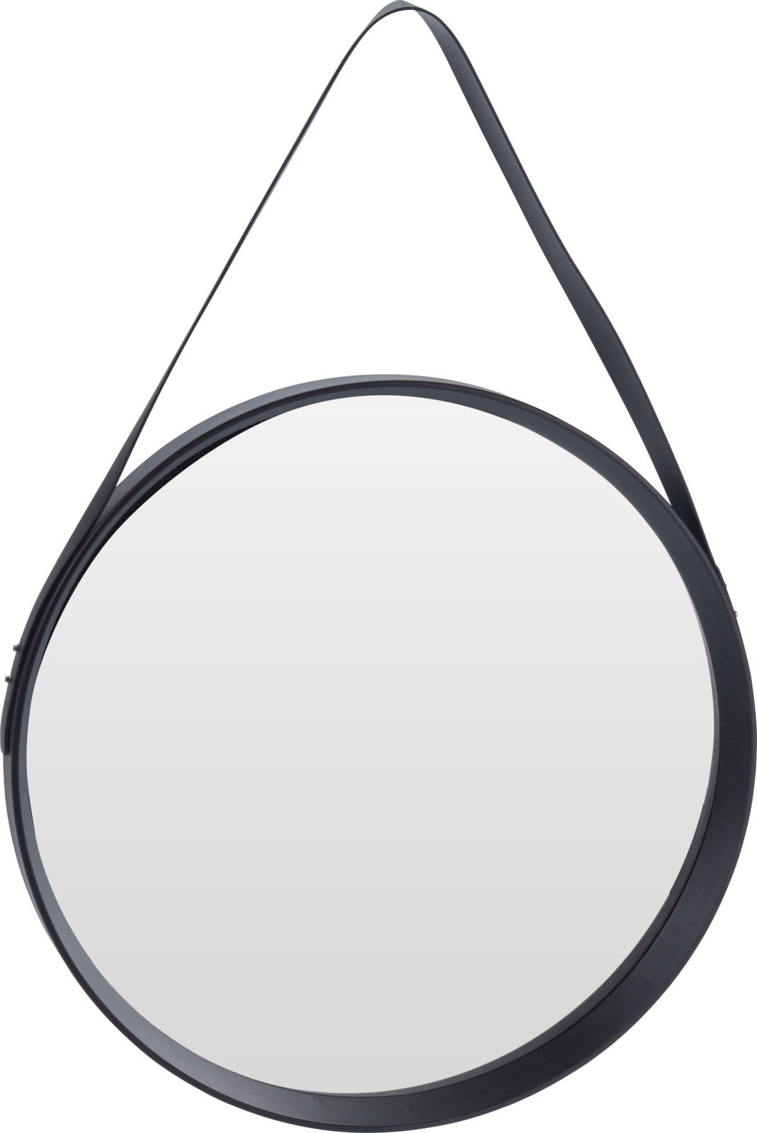 MIRROR ROUND BLACK FRAME 515MM