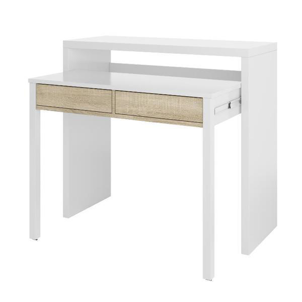 FORES HABITAT COMPUTER DESK - WHITE/OAK