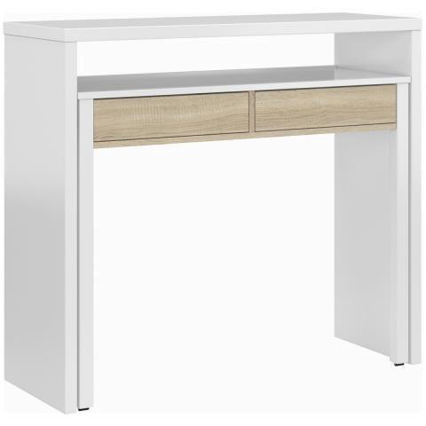 FORES HABITAT COMPUTER DESK - WHITE/OAK